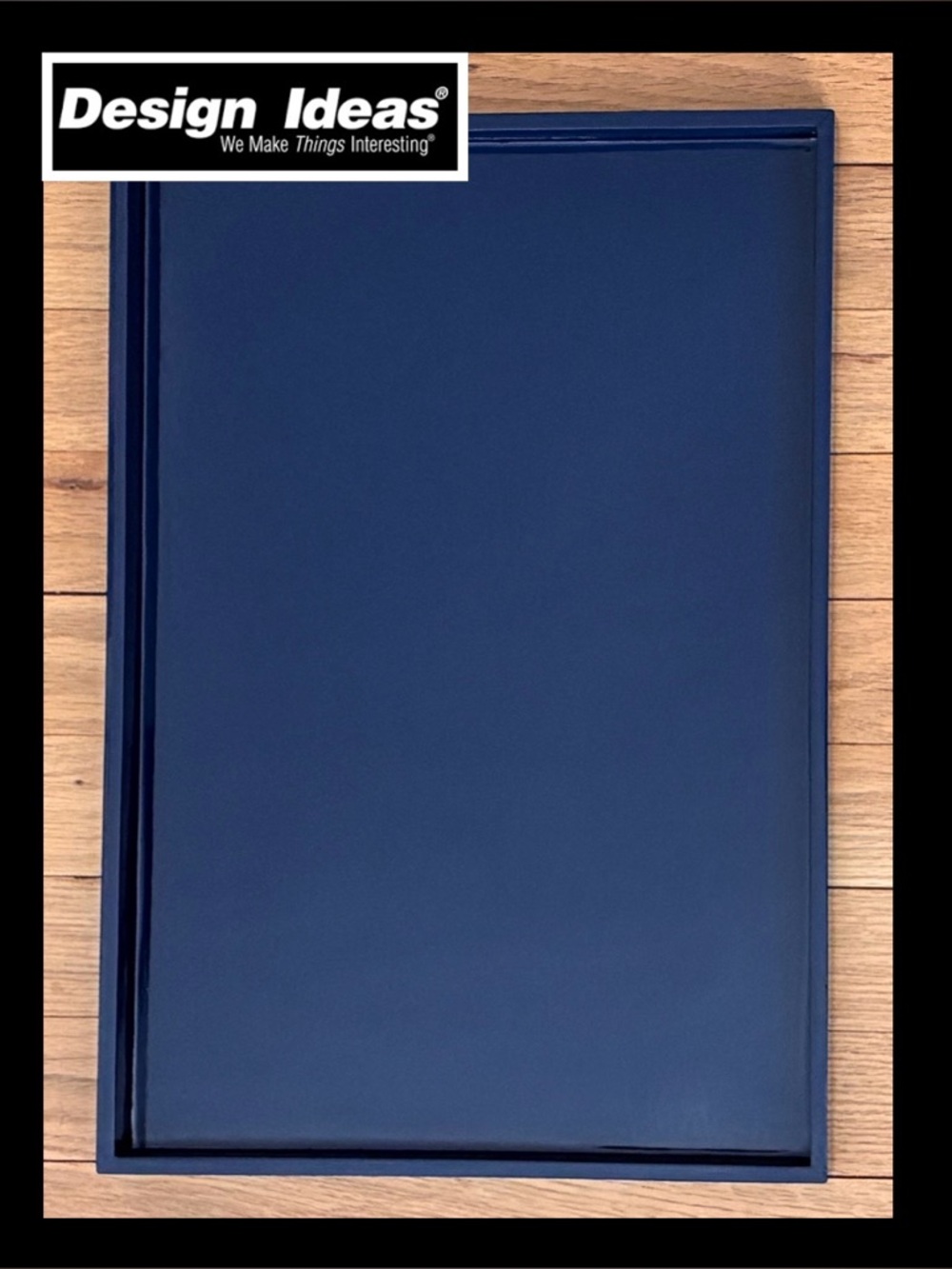 NWT Lacquerware Wood* Serving Tray; Walsh, Design Ideas®️, #704008, Blue